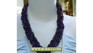 Beaded Seed Necklaces Fashion mix Colors